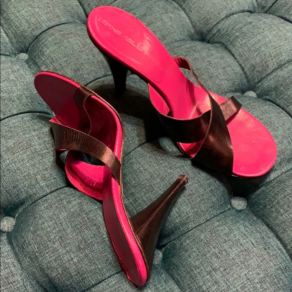 Black Leather Heels Made in Italy